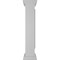 Ekena Millwork 8"W x 48"H Corner Newel Post with Panel, Flat Capital & Base Trim (Installation kit included) NWL08X48CPF0B0 - alternate 2